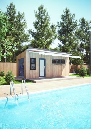Outclass Poolside Changer 6 x 3 with External Storage