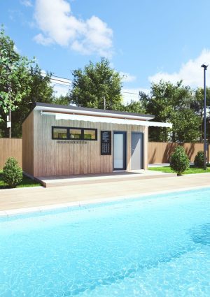 Outclass Poolside Changer 6 x 3 Single with Toilet