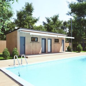 Poolside Changer 9 x 3 with Toilets