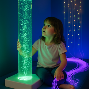 Sensory Corner Package with Bubble Tube & Optic Strings